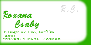 roxana csaby business card